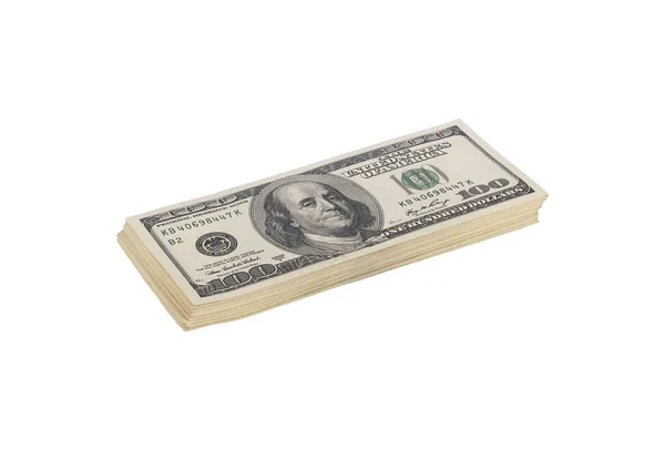 10000 Dólares Isolados Num Fundo Branco — Fotografia de Stock