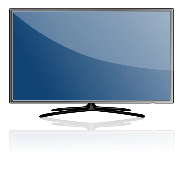 Телевизор с плоским синим экраном — стоковый вектор