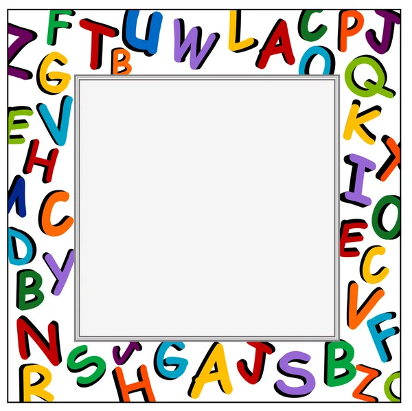 Alphabet Frame on the white background — Stock Vector