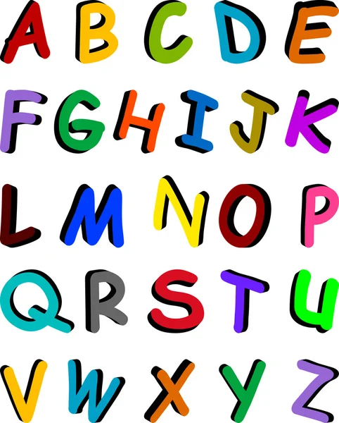 Alfabeto multicolor — Vector de stock