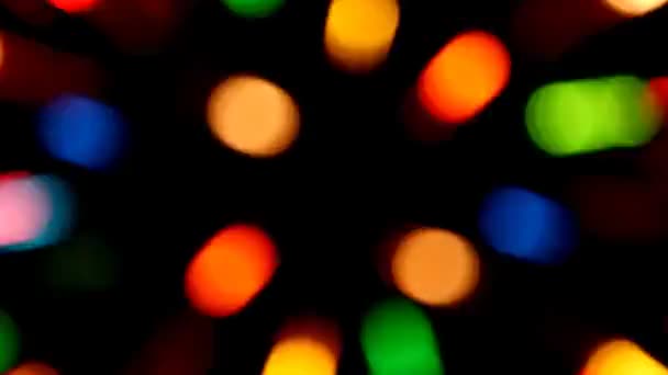 Defocused colored lights and strips — Stock Video