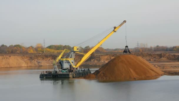 Utvecklingen sandlådan med dredge - timelapse — Stockvideo