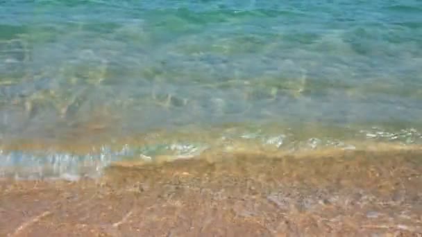 Onde marine e spiaggia di sabbia — Video Stock