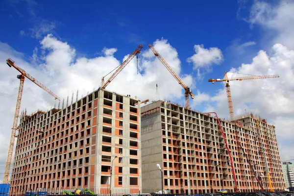 Trabajos de construcción de grúas — Foto de Stock