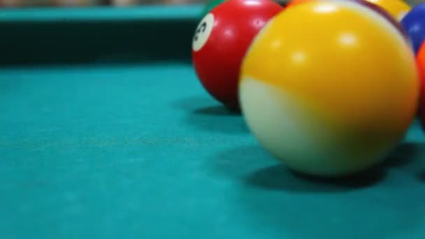 Billiard game close-up - timelapse — Stock Video