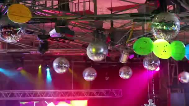 Belysningsutrustning på konsert - timelapse — Stockvideo