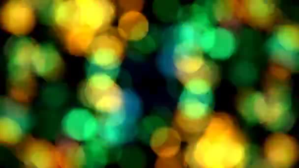 Fondos de luces circulares desenfocadas de colores — Vídeo de stock