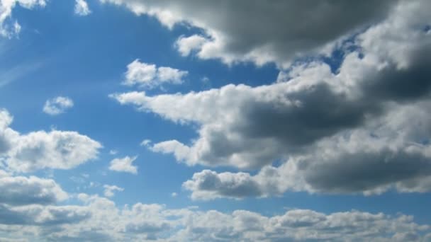 Zeitraffer mit sich bewegenden grauen Wolken — Stockvideo