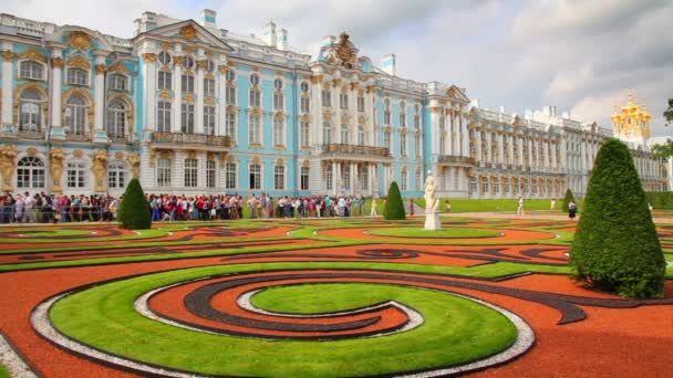 Екатерининский дворец в Пушкине, Санкт-Петербург — стоковое видео