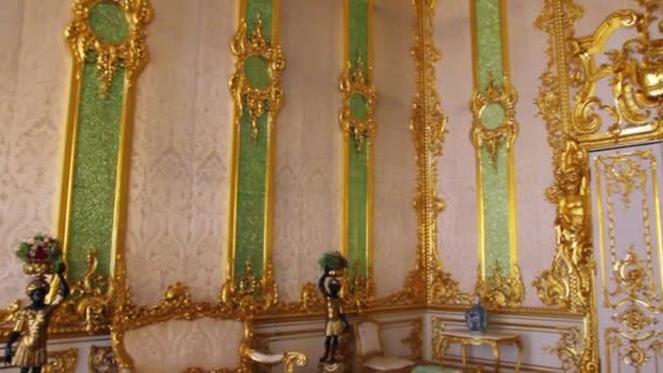 Palace interior in Pushkin St. Petersburg Russia — Stock Video