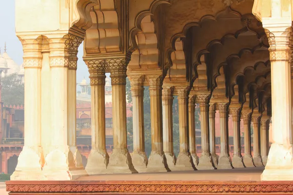 Columns in palace - agra fort — Stock Photo, Image
