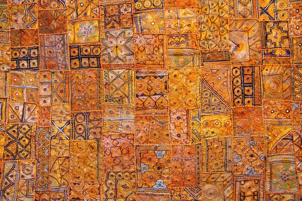 India fabric background patchwork — Stock Photo, Image