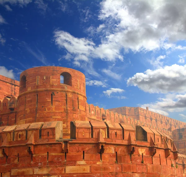 Muro vermelho forte em agra — Fotografia de Stock