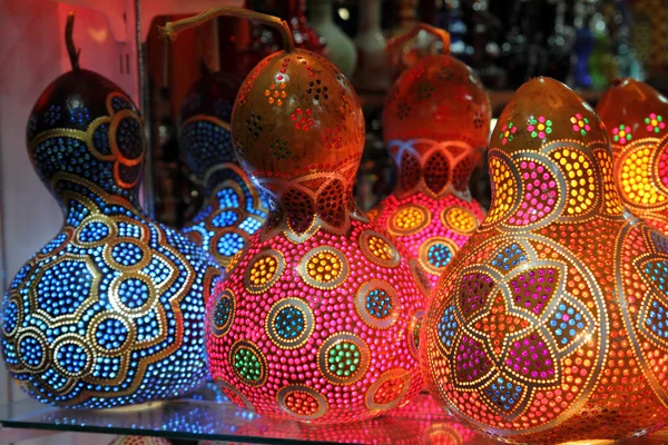 Turkish traditional multicolored lamps — Stock Photo, Image