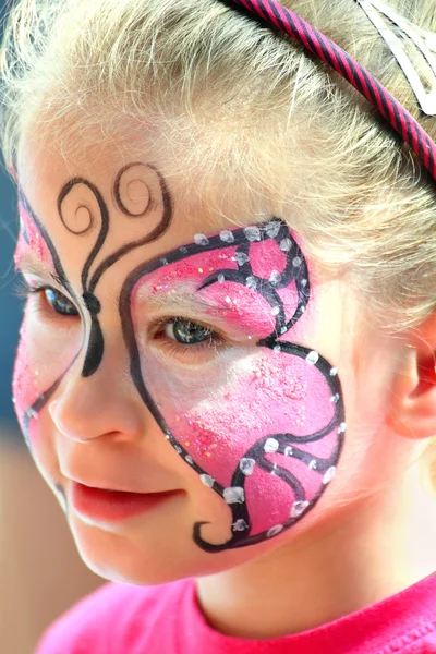 Cute little girl with makeup — Stock Photo, Image