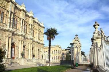 dolmabahce palace at winter - istanbul clipart