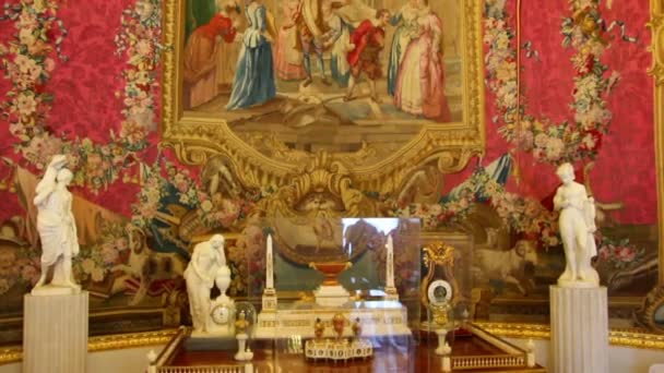 Εσωτερικό παλάτι στην pavlovsk Αγία Πετρούπολη της Ρωσίας — Αρχείο Βίντεο