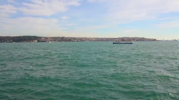 Bosporen sundet i istanbul Turkiet — Stockvideo