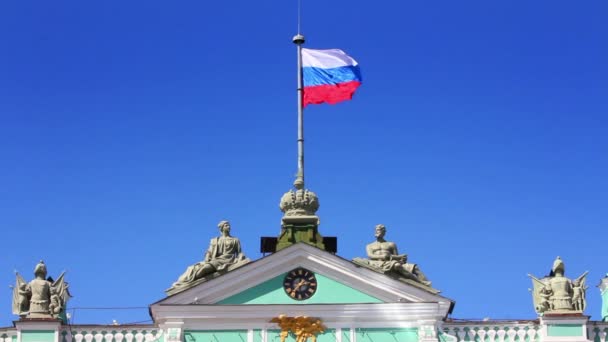 Hermitage (Palácio de Inverno) em São Petersburgo - fragmento — Vídeo de Stock