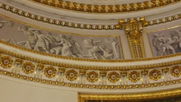 巴甫洛夫斯克圣彼得堡俄罗斯的宫殿内部详细信息 — 图库视频影像