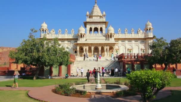 Мавзолей Ясвант Thada в Індії Jodhpur — стокове відео