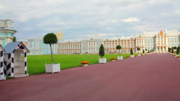 凯瑟琳宫在普希金，圣彼得斯堡 — 图库视频影像