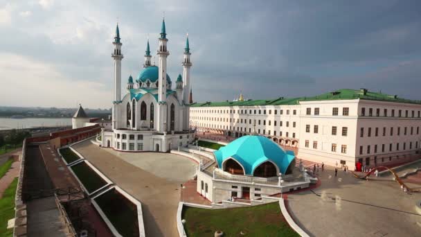 Мечеть Кул Шаріф Казанського Кремля Росії - timelapse — стокове відео