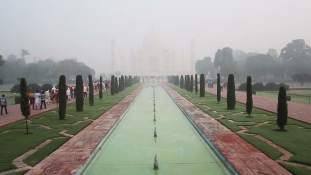 Taj Mahal - famoso mausoléu em Agra Índia — Vídeo de Stock