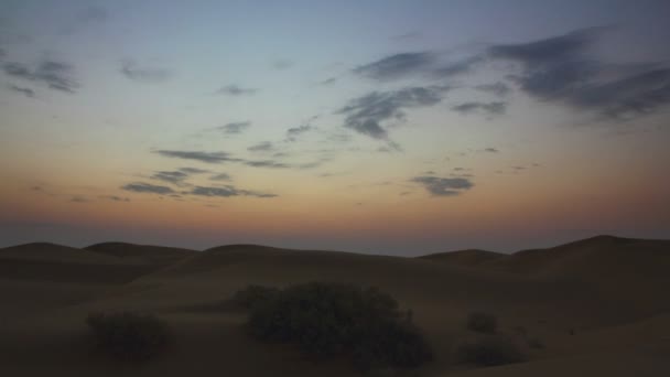 Salida del sol en el desierto de alquitrán India - timelapse — Vídeo de stock