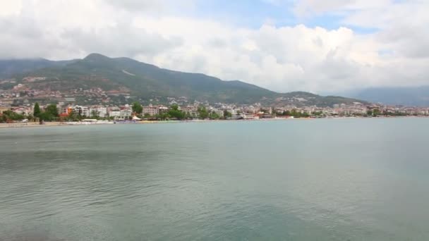 Панорама бухты в Турции — стоковое видео