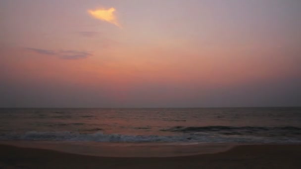 Paisagem de beleza com mar após o pôr do sol - timelapse — Vídeo de Stock