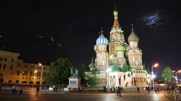 St. Basílio Igreja (Vasiliy Blazhenniy) em Moscou Rússia — Vídeo de Stock