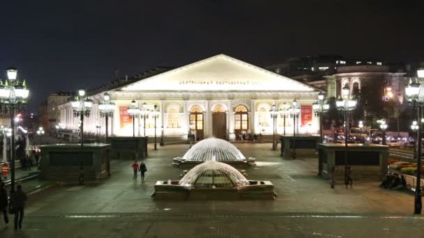 Salone Centrale sulla Piazza Manezh - Mosca Russia — Video Stock