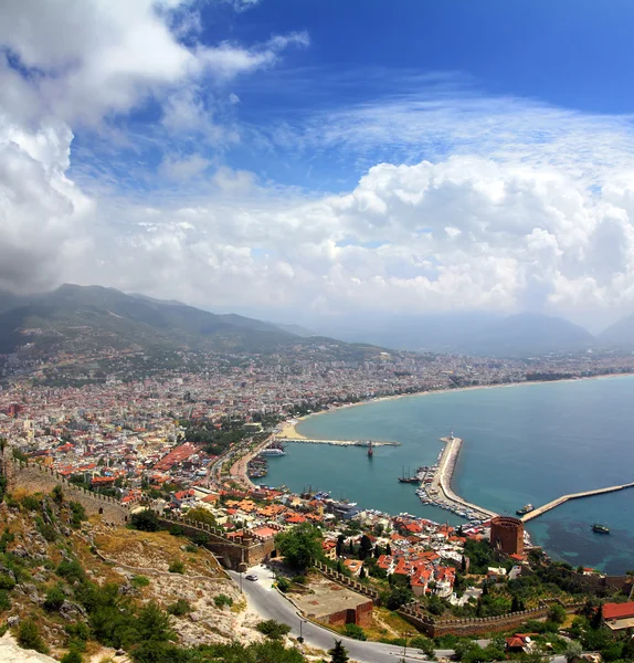 Alanya Turecko krajina od pevnosti — Stock fotografie