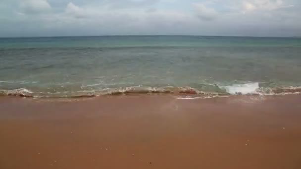 Dramático paisaje marino con cielo malhumorado — Vídeos de Stock