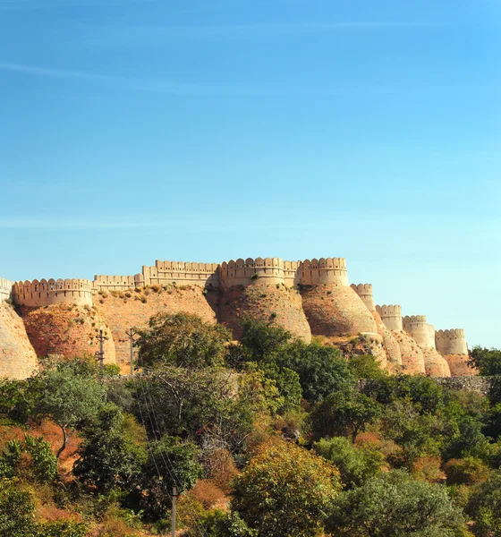 Muro di forte kumbhalgarh — Foto Stock