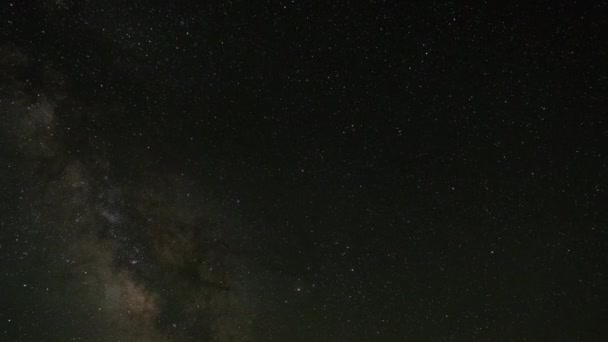 Cielo notturno con via lattea e stelle — Video Stock