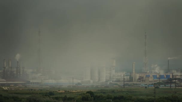 石油和天然气的炼厂 — 图库视频影像