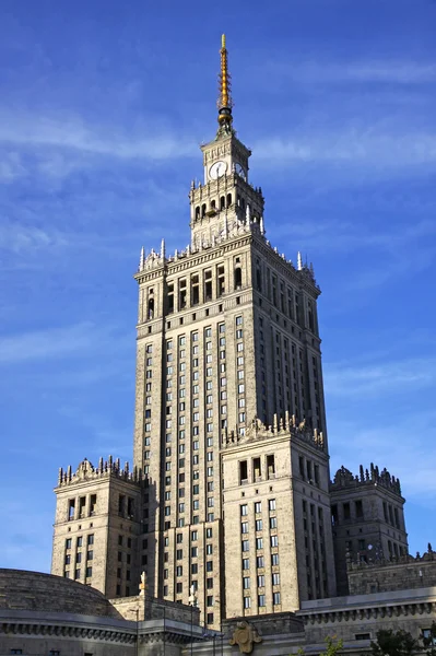 Palast der Kultur und Wissenschaft in Warschau, Polen — Stockfoto