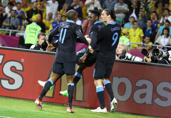 UEFA euro 2012 oyun İsveç vs england — Stok fotoğraf