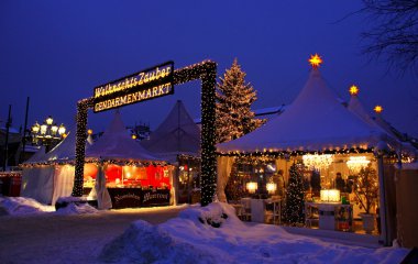 Christmas market at Gendarmenmarkt square in Berlin, Germany clipart