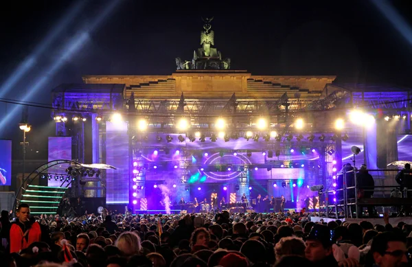 Celebraciones de Año Nuevo en Berlín, Alemania — Foto de Stock