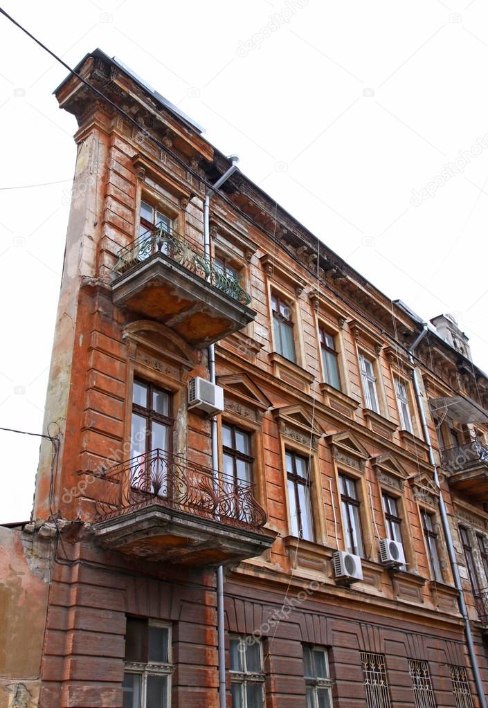 Famous One-Wall building in Odessa, Ukraine