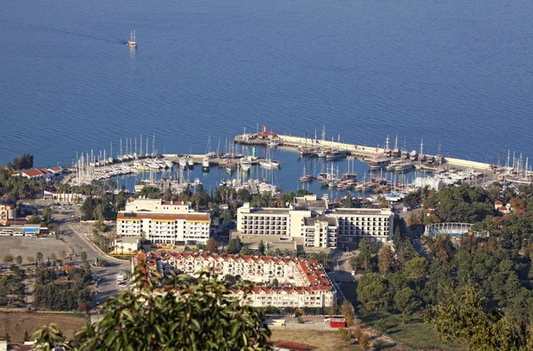 Seehafen von kemer city, Türkei — Stockfoto