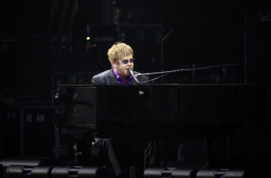 Singer Sir Elton John performs onstage