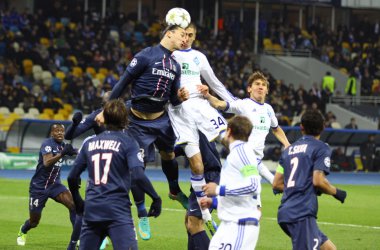 psg ve fc Dinamo Kiev arasındaki UEFA Şampiyonlar Ligi
