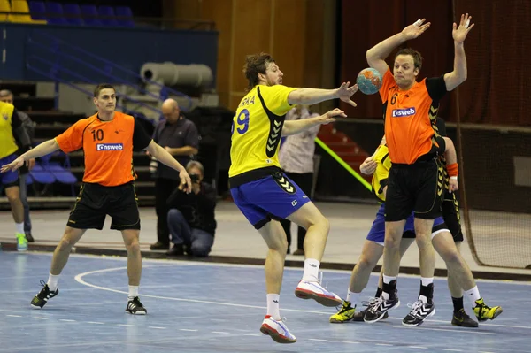 Handboll spel Ukraina vs Nederländerna — Stockfoto