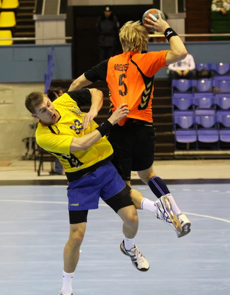 Handboll spel Ukraina vs Nederländerna — Stockfoto