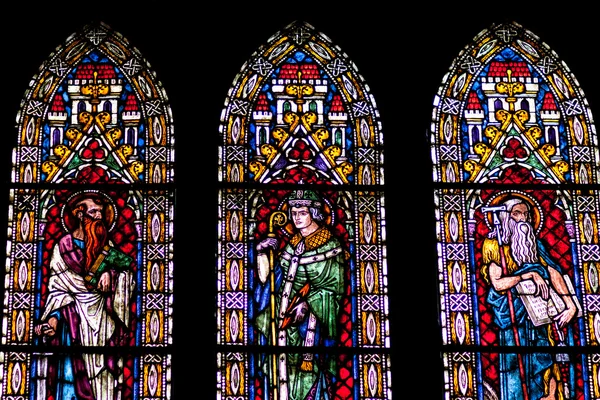 Stained glass windows of Freiburg Minster — Stock Photo, Image