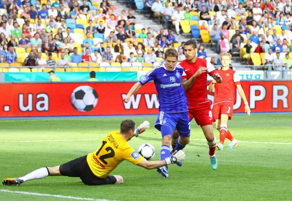 Jogo de futebol Dynamo Kyiv vs Metalurh Zaporizhya — Fotografia de Stock